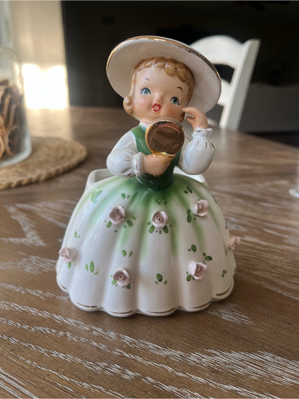 Vintage Relpo K681 Ceramic Planter Vase Lady Mid Century 1956 Japan